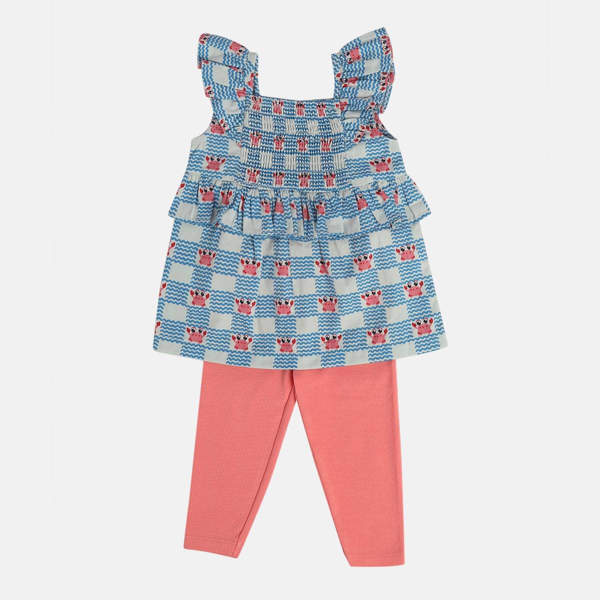     			MINI KLUB Pack of 1 Baby Girls Cotton Top & Trouser ( Multi )