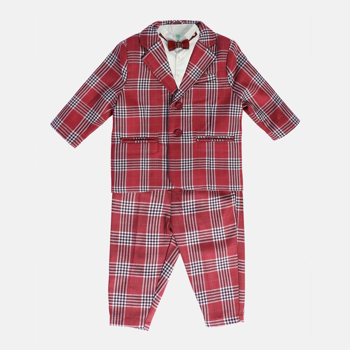MINI KLUB Pack of 1 Baby Boys Polyester Blend Shirt & Trouser ( Multi ) MINI KLUB Pack of 1 Baby Boys Polyester Blend Shirt & Trouser ( Multi )