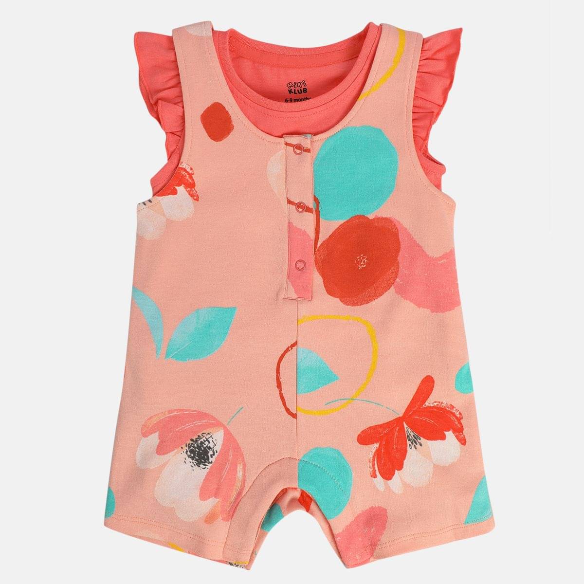     			MINI KLUB Pack of 1 Baby Girls Cotton Dungaree Sets ( Pink )