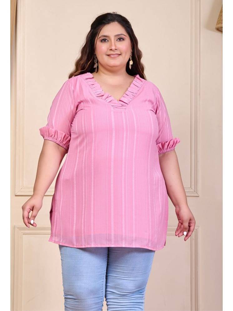 Georgette Short Kurti For Women (Pack of 1) Georgette Short Kurti For Women (Pack of 1)