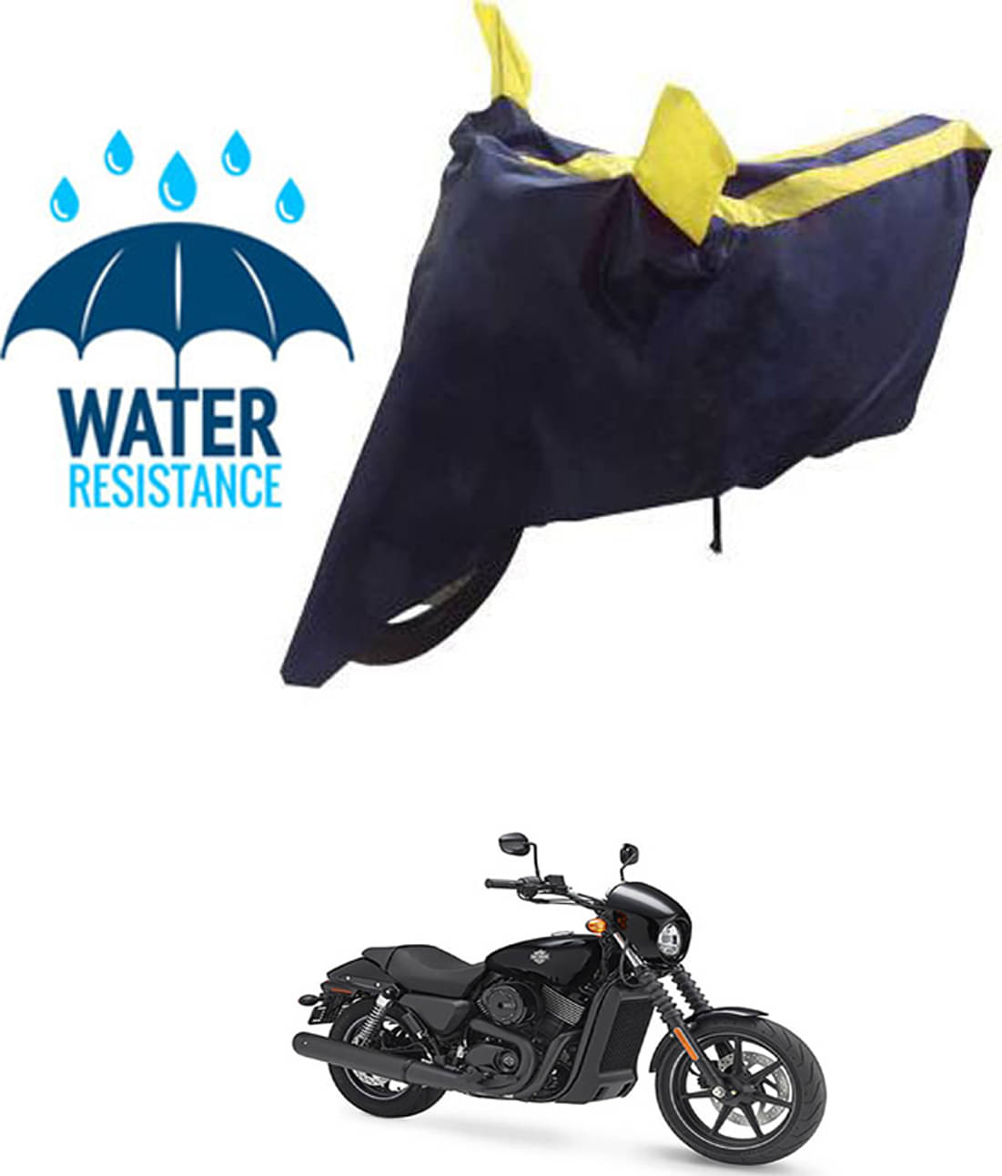 RONISH Bike Body Cover for Harley Davidson Street 750 ( Pack of 1 ) , Yellow RONISH Bike Body Cover for Harley Davidson Street 750 ( Pack of 1 ) , Yellow