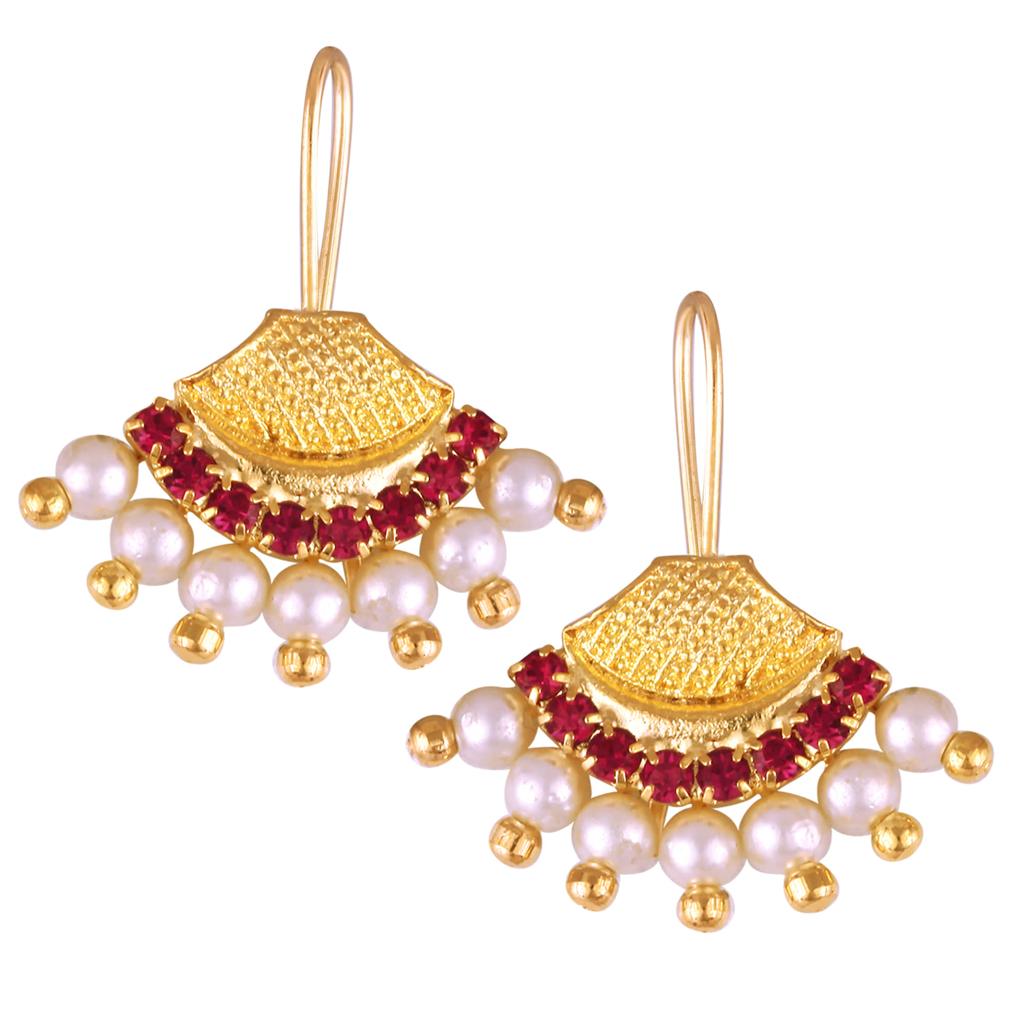 Vighnaharta Red EarCuff Earrings ( Pack of 1 ) - Earrings | Buy online on ZillyBuy