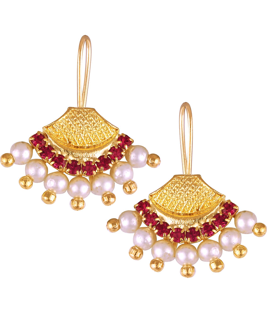 Vighnaharta Red EarCuff Earrings ( Pack of 1 ) - Earrings | Buy online on ZillyBuy