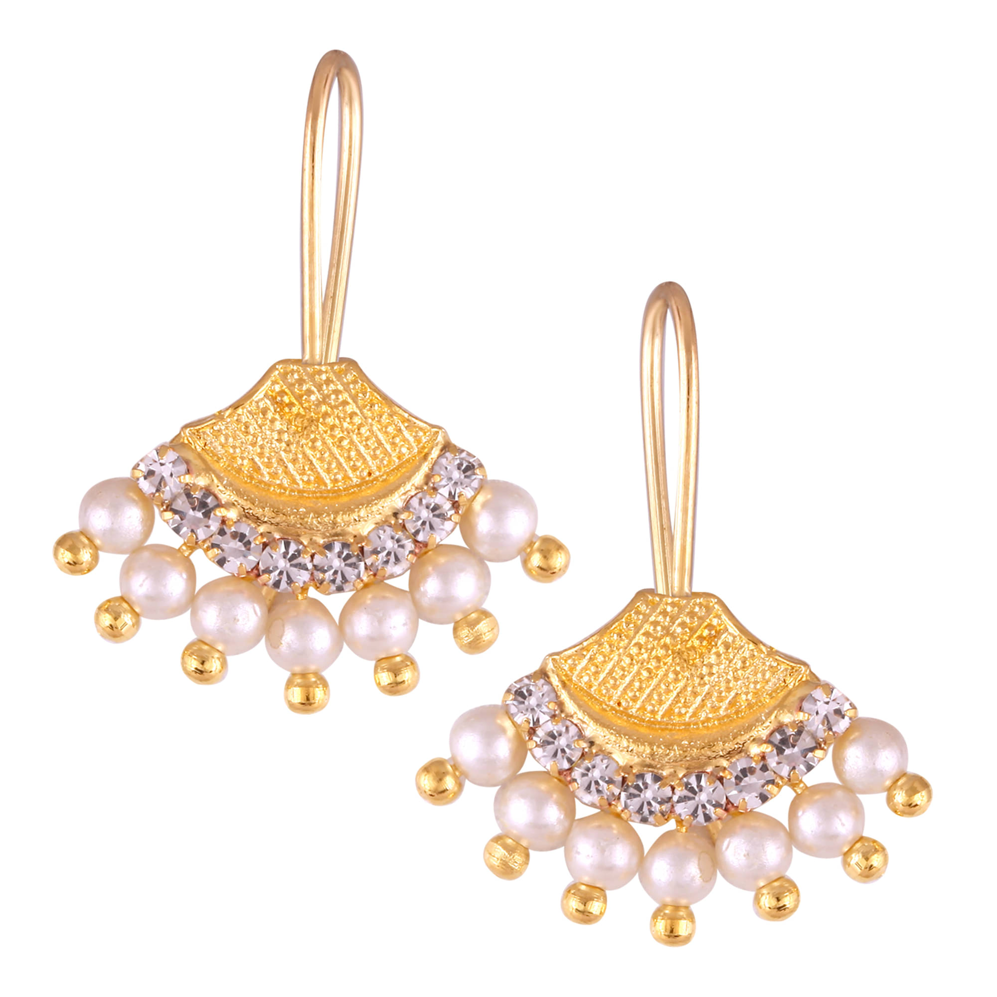     			Vighnaharta White EarCuff Earrings ( Pack of 1 )