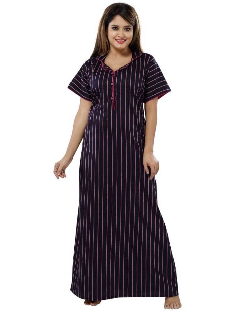     			Cinco Multicolor Cotton Blend Women's Nightwear Nighty & Night Gowns ( Pack of 1 )