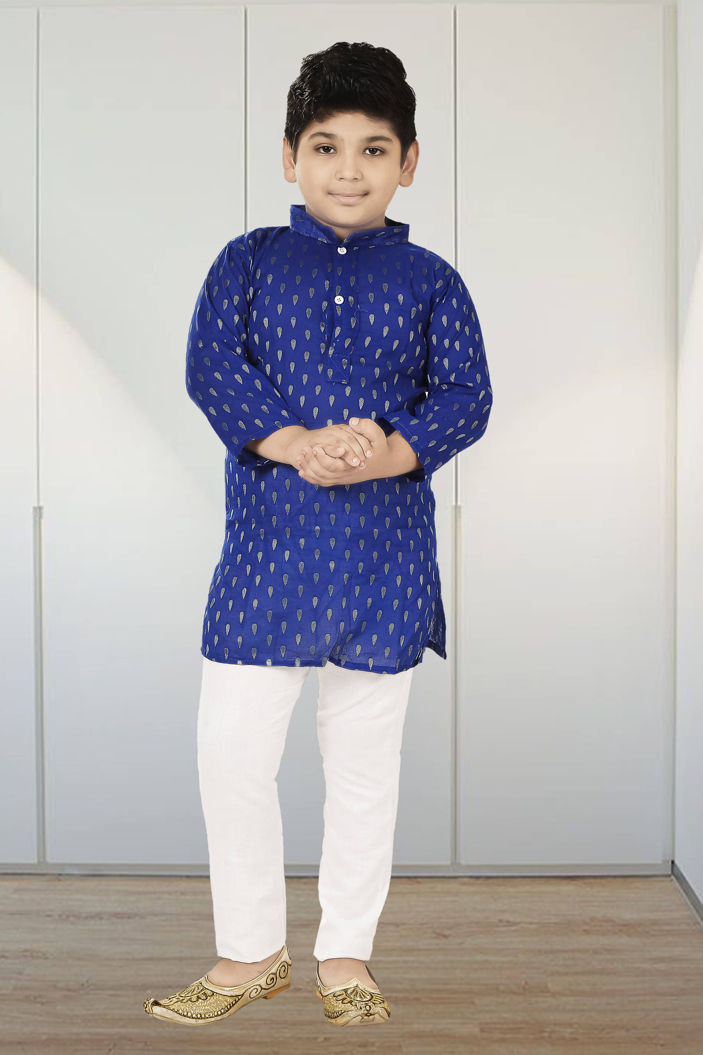     			NIPU CREATION Pack of 1 Boys Cotton Blend ( Blue )
