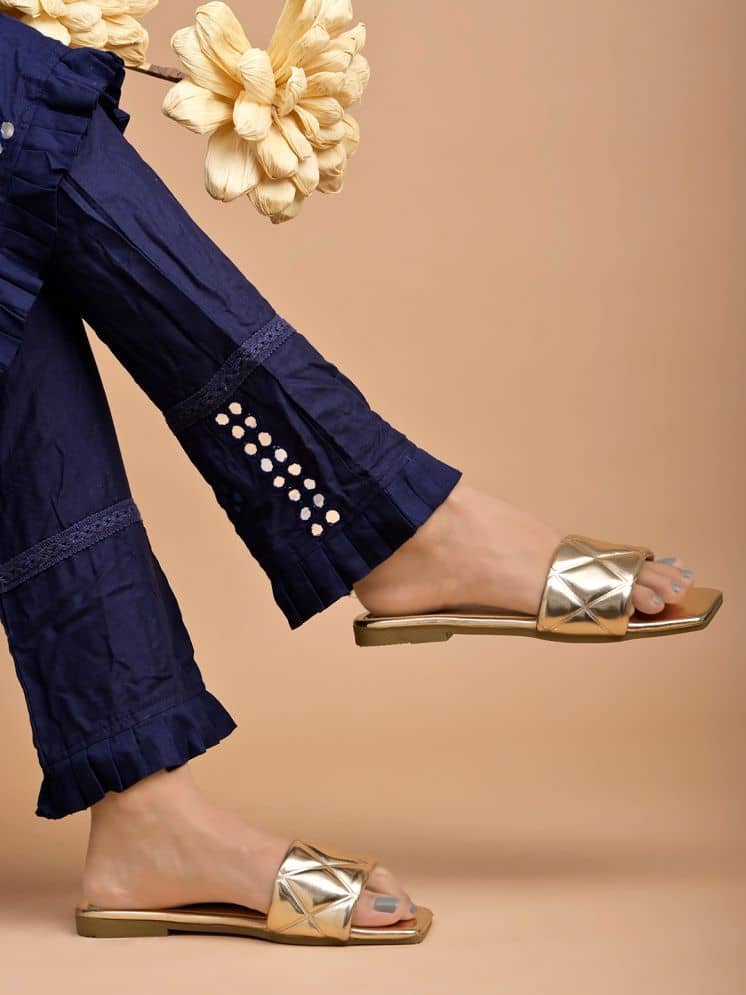 Shoetopia Gold Women's Flats