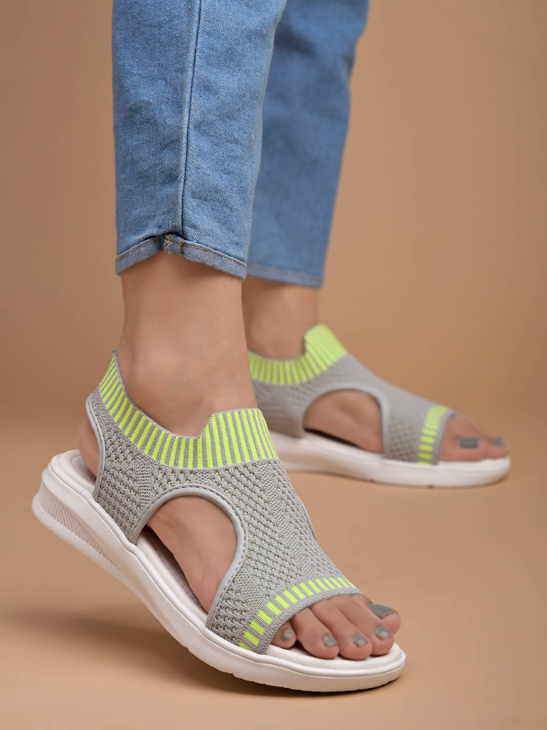     			Shoetopia Gray Women's Flats