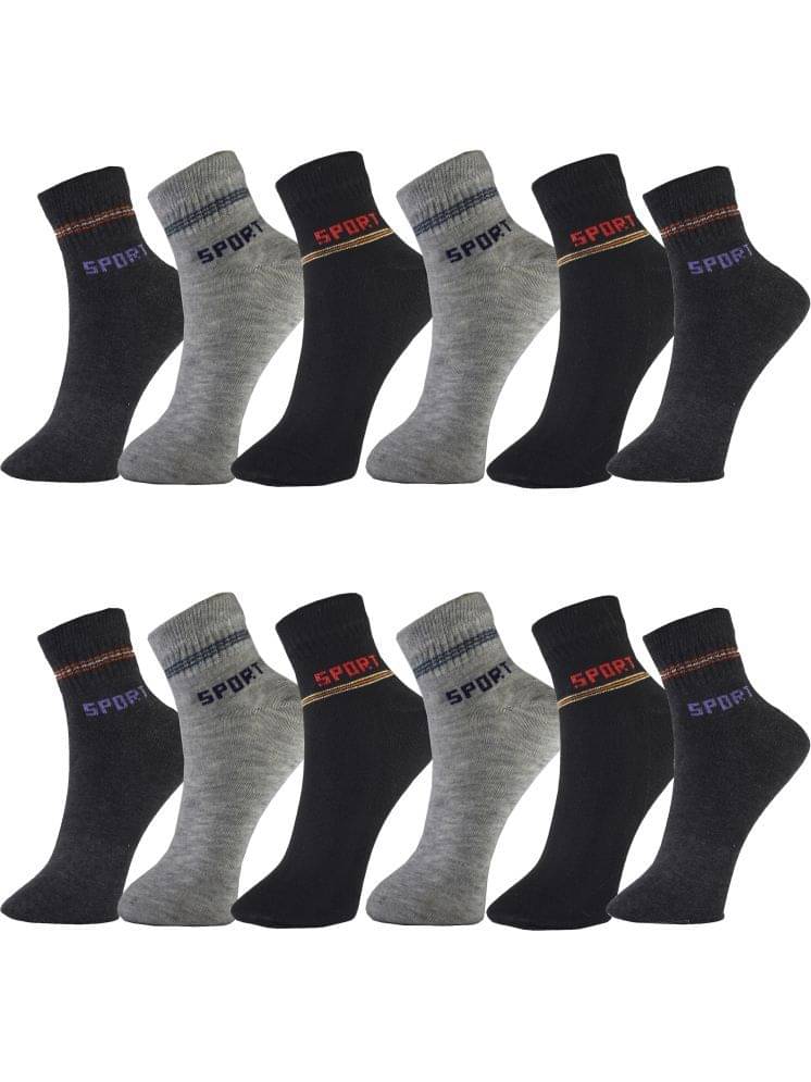 hicode Blended Men's Solid Multicolor Ankle Length Socks ( Pack of 6 ) hicode Blended Men's Solid Multicolor Ankle Length Socks ( Pack of 6 )