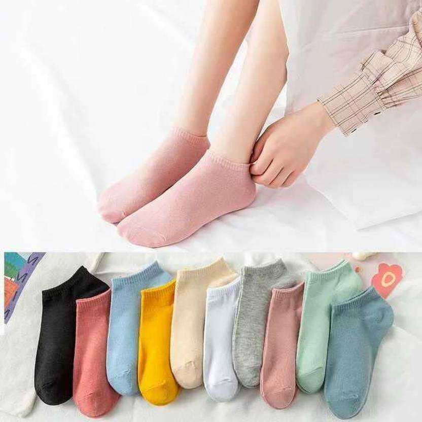 hicode Blended Men's Solid Multicolor Ankle Length Socks ( Pack of 5 ) hicode Blended Men's Solid Multicolor Ankle Length Socks ( Pack of 5 )