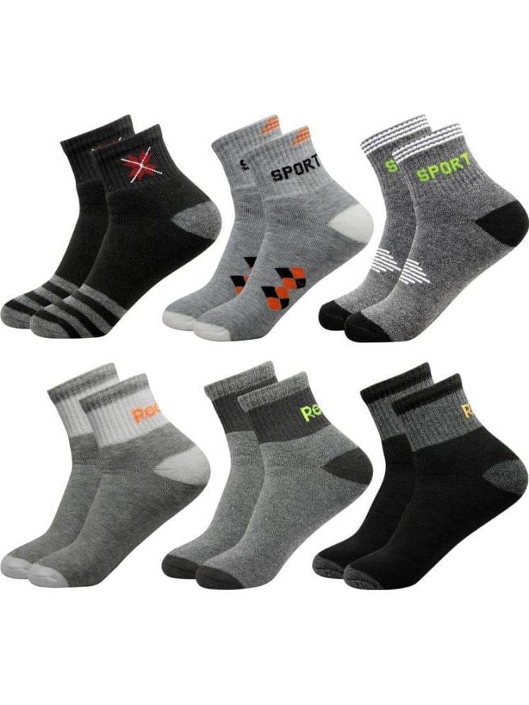 hicode Blended Men's Solid Multicolor Ankle Length Socks ( Pack of 6 ) hicode Blended Men's Solid Multicolor Ankle Length Socks ( Pack of 6 )