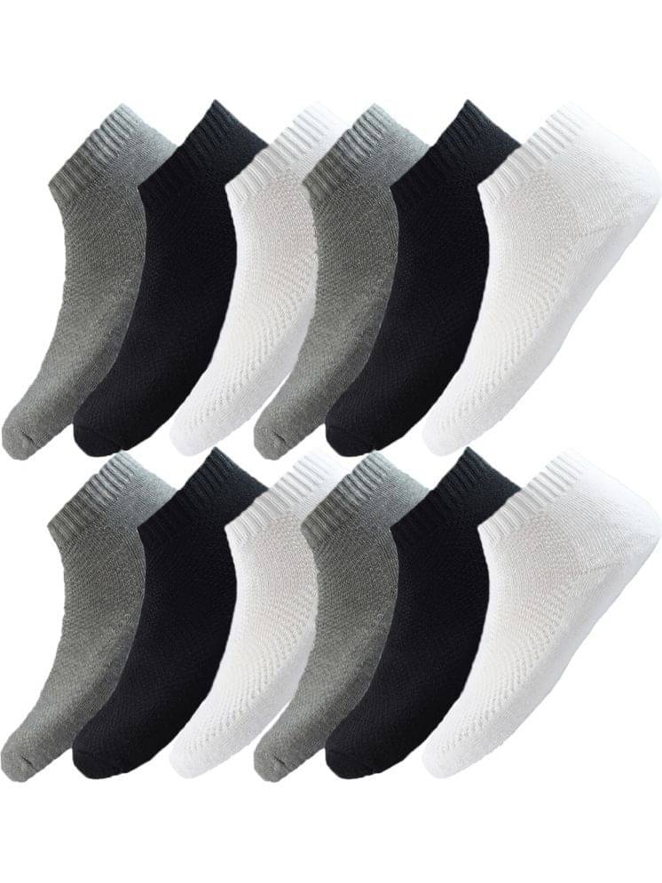 hicode Blended Men's Solid Multicolor Ankle Length Socks ( Pack of 6 ) hicode Blended Men's Solid Multicolor Ankle Length Socks ( Pack of 6 )