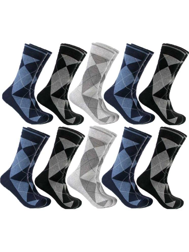hicode Cotton Men's Colorblock Multicolor Mid Length Socks ( Pack of 10 ) hicode Cotton Men's Colorblock Multicolor Mid Length Socks ( Pack of 10 )