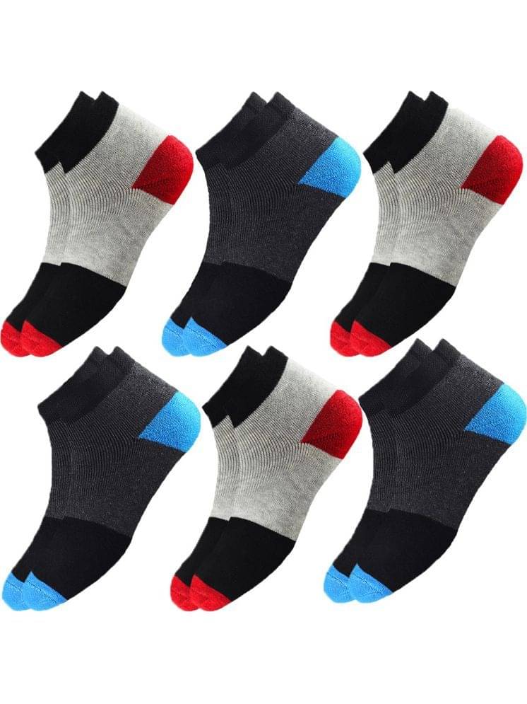 hicode Cotton Men's Colorblock Multicolor Ankle Length Socks ( Pack of 6 ) hicode Cotton Men's Colorblock Multicolor Ankle Length Socks ( Pack of 6 )