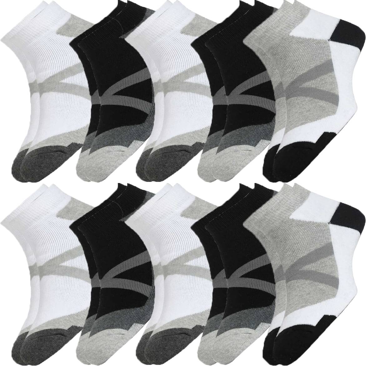 hicode Cotton Men's Self Design Multicolor Ankle Length Socks ( Pack of 10 ) hicode Cotton Men's Self Design Multicolor Ankle Length Socks ( Pack of 10 )