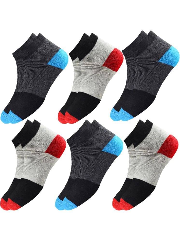 hicode Cotton Men's Self Design Multicolor Ankle Length Socks ( Pack of 6 ) hicode Cotton Men's Self Design Multicolor Ankle Length Socks ( Pack of 6 )