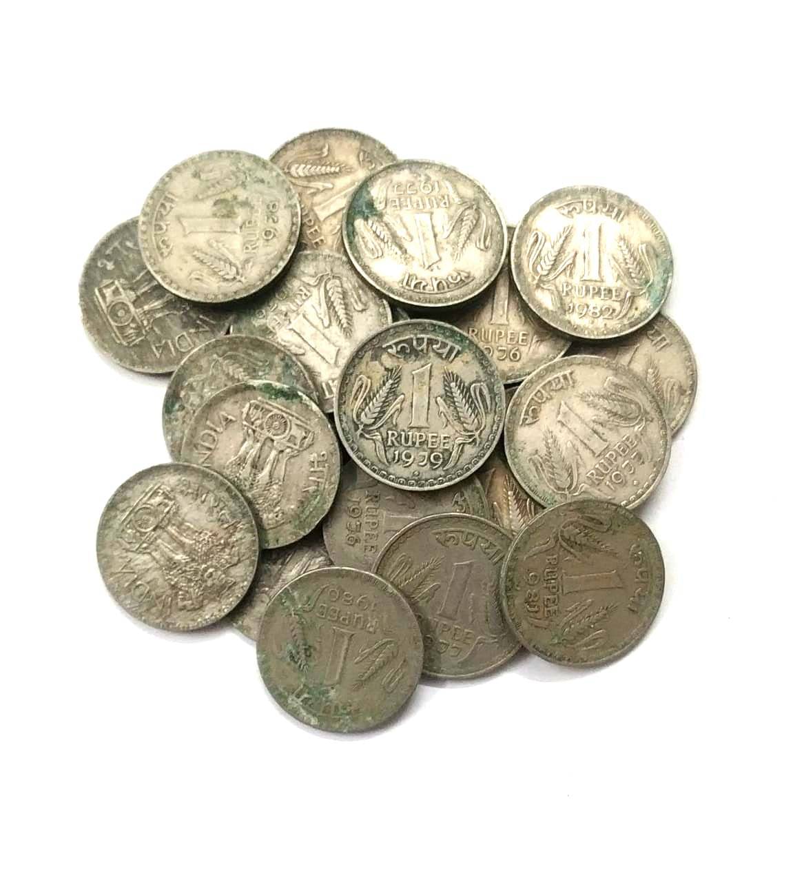 1 Rupees Mix Dabbu Coin ( Pack of 10 ) Condition as per Image 1 Rupees Mix Dabbu Coin ( Pack of 10 ) Condition as per Image