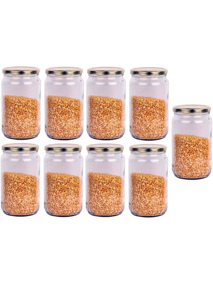     			1st Time Glass Container Jar Glass Transparent Utility Container ( Set of 9 )