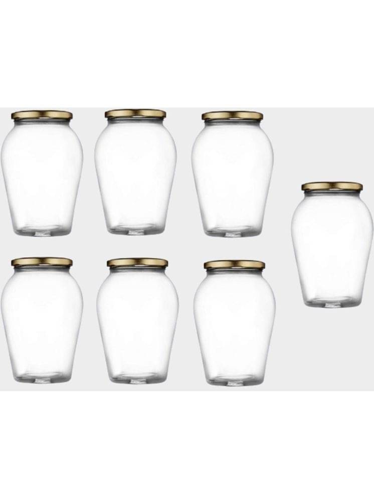 1st Time Glass Container Jar Glass Transparent Utility Container ( Set of 7 ) 1st Time Glass Container Jar Glass Transparent Utility Container ( Set of 7 )
