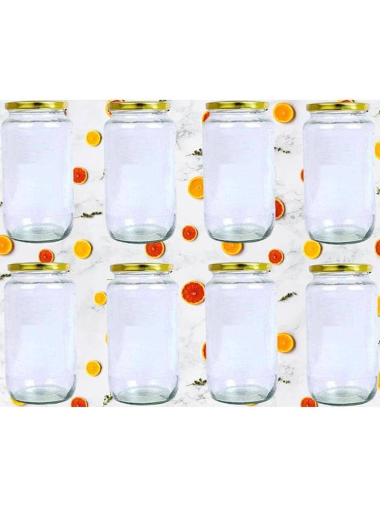    			1st Time Glass Container Jar Glass Transparent Utility Container ( Set of 8 )