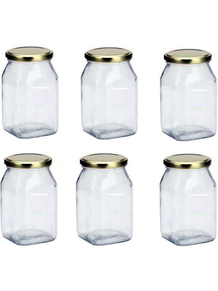 1st Time Glass Container Jar Glass Transparent Cookie Container ( Set of 6 ) 1st Time Glass Container Jar Glass Transparent Cookie Container ( Set of 6 )