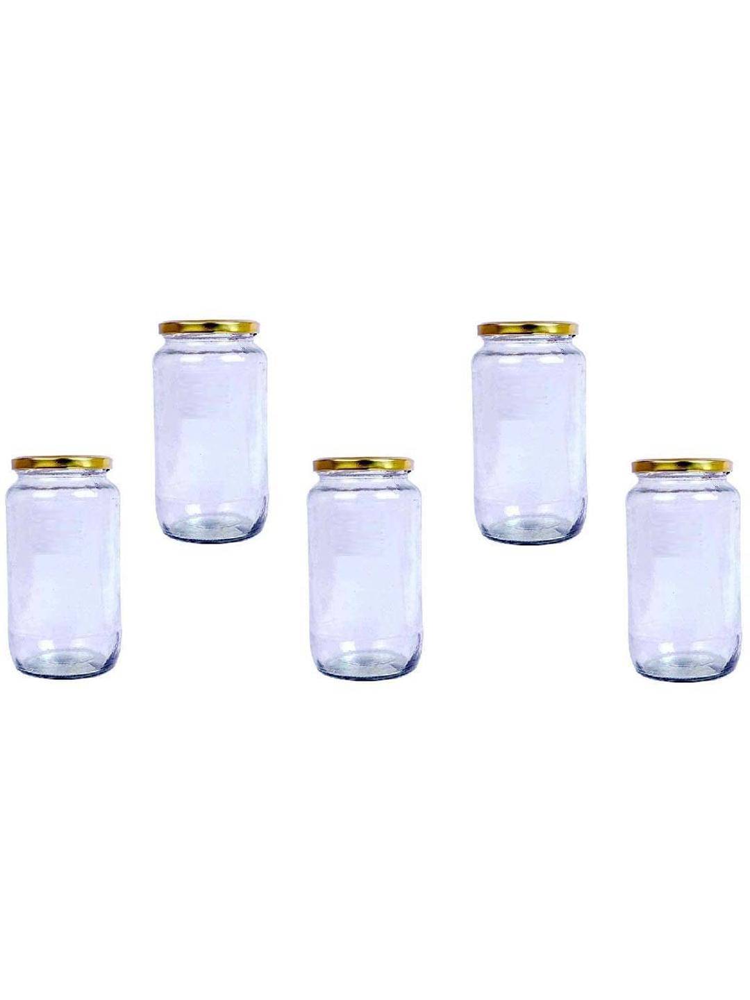 1st Time Glass Container Jar Glass Transparent Utility Container ( Set of 5 ) 1st Time Glass Container Jar Glass Transparent Utility Container ( Set of 5 )