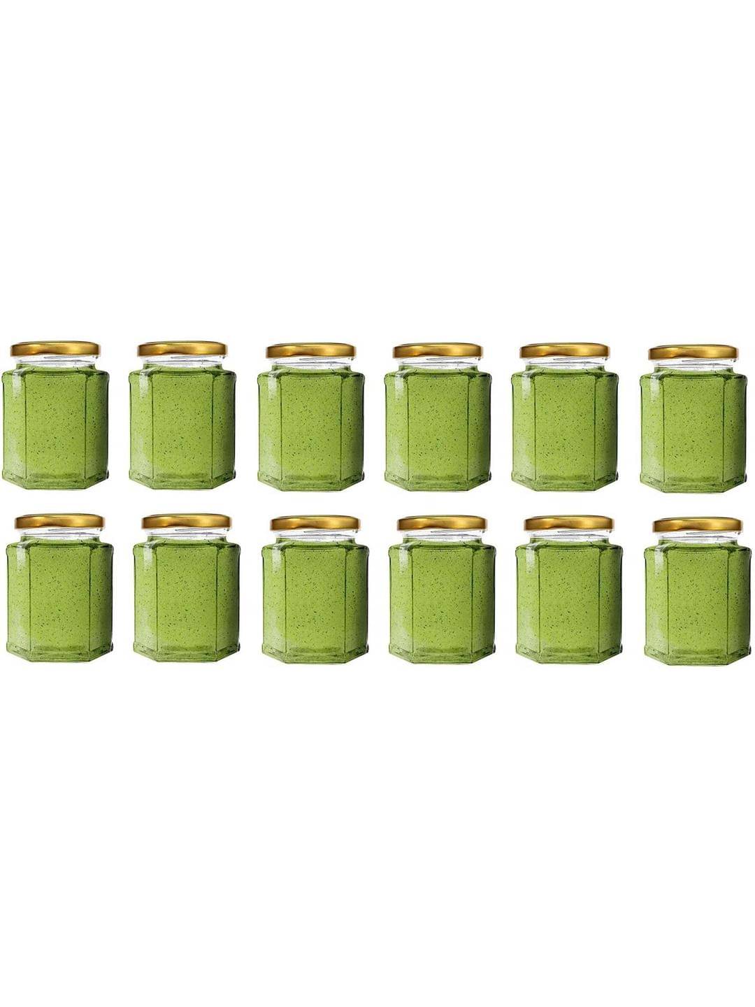     			1st Time Glass Container Jar Glass Transparent Utility Container ( Set of 12 )