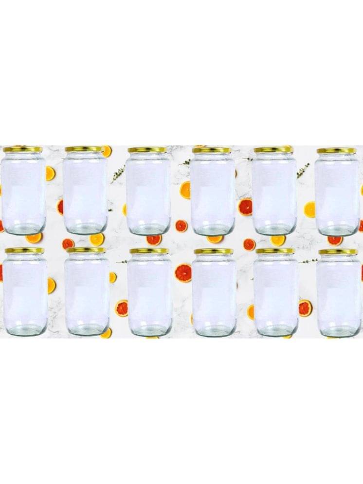     			1st Time Glass Container Jar Glass Transparent Utility Container ( Set of 12 )