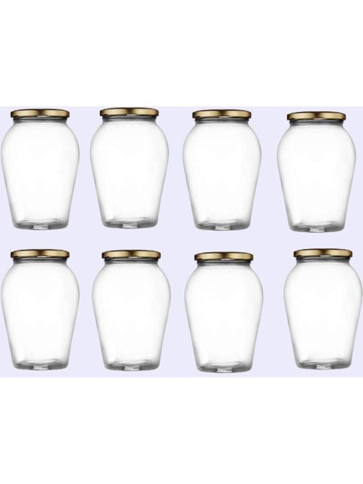     			1st Time Glass Container Jar Glass Transparent Utility Container ( Set of 8 )