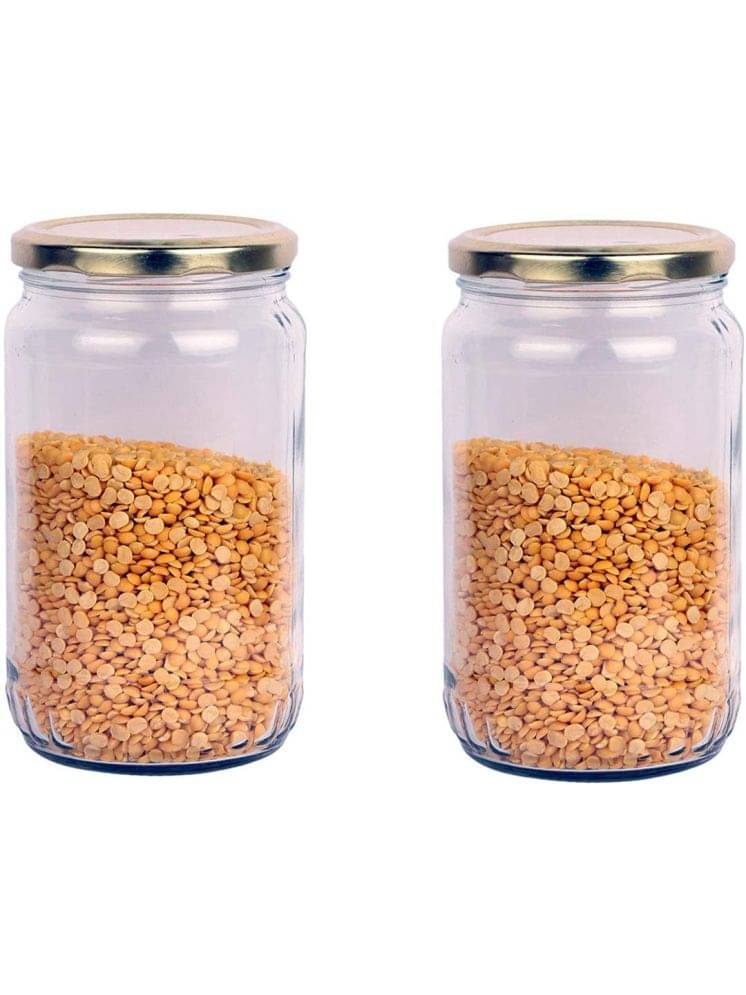 1st Time Glass Container Jar Glass Transparent Cookie Container ( Set of 2 ) 1st Time Glass Container Jar Glass Transparent Cookie Container ( Set of 2 )