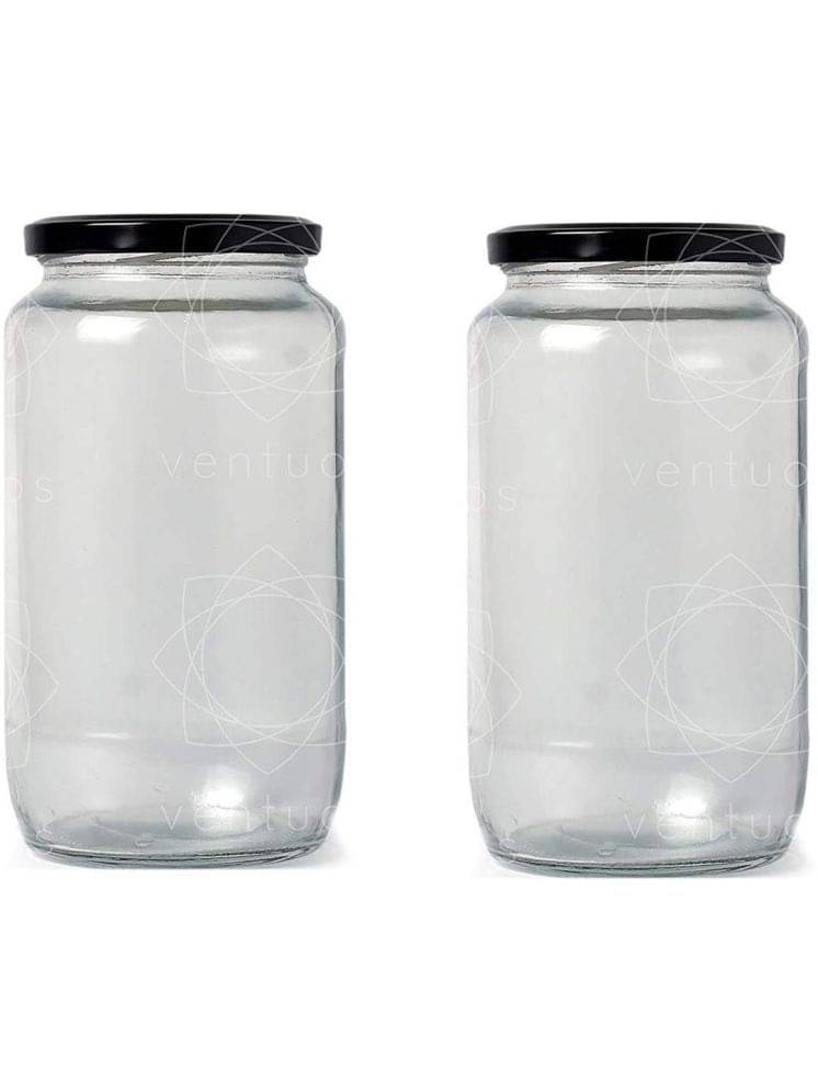 1st Time Glass Container Jar Glass Transparent Cookie Container ( Set of 2 ) 1st Time Glass Container Jar Glass Transparent Cookie Container ( Set of 2 )