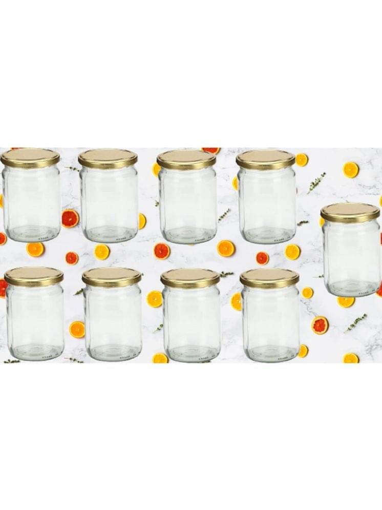     			1st Time Glass Container Jar Glass Transparent Utility Container ( Set of 9 )
