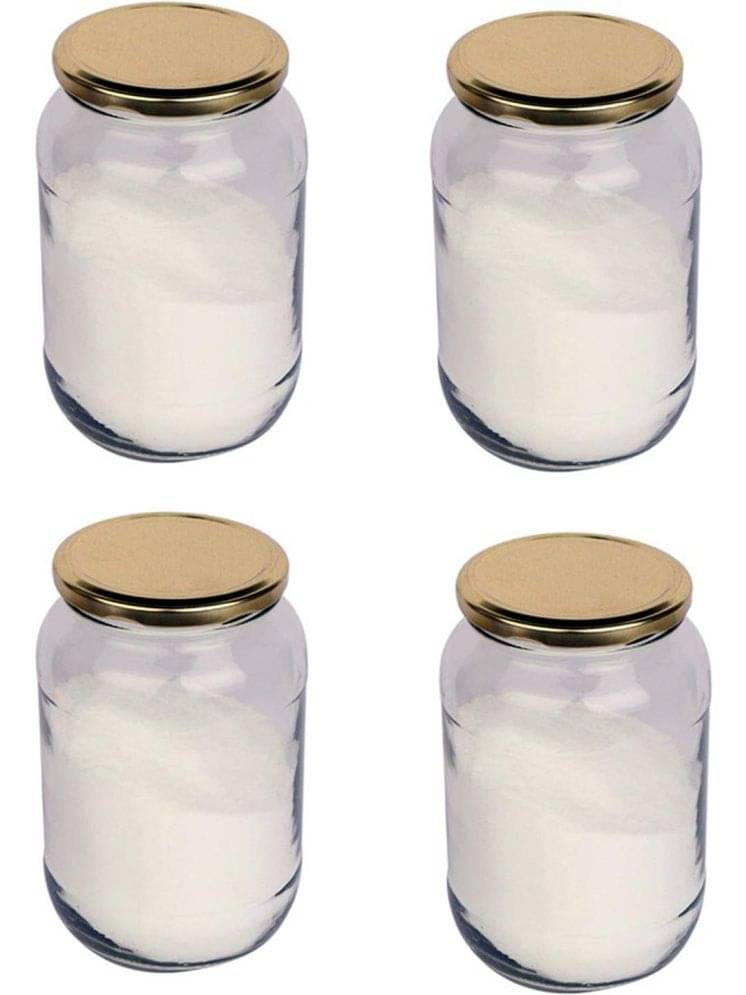 1st Time Glass Container Jar Glass Transparent Cookie Container ( Set of 4 ) 1st Time Glass Container Jar Glass Transparent Cookie Container ( Set of 4 )
