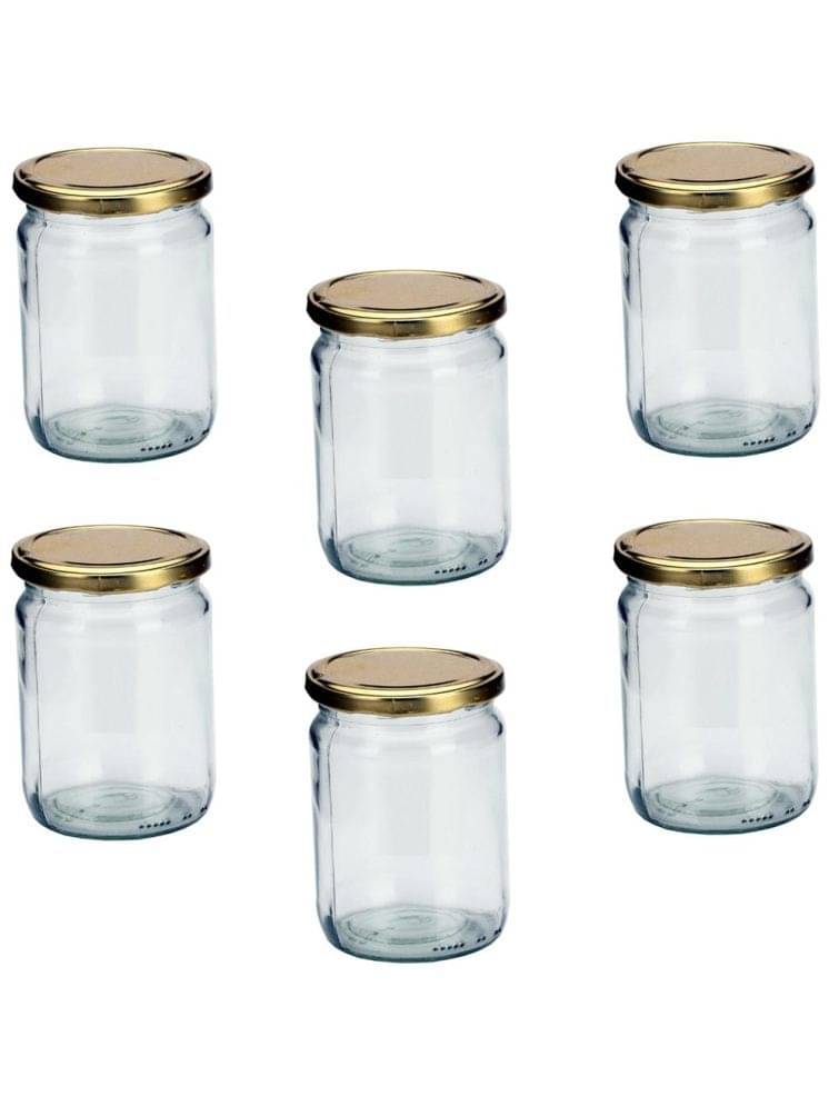 1st Time Glass Container Jar Glass Transparent Cookie Container ( Set of 6 ) 1st Time Glass Container Jar Glass Transparent Cookie Container ( Set of 6 )