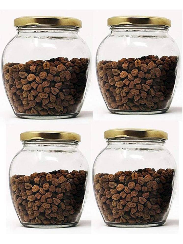 1st Time Glass Container Jar Glass Transparent Cookie Container ( Set of 4 ) 1st Time Glass Container Jar Glass Transparent Cookie Container ( Set of 4 )