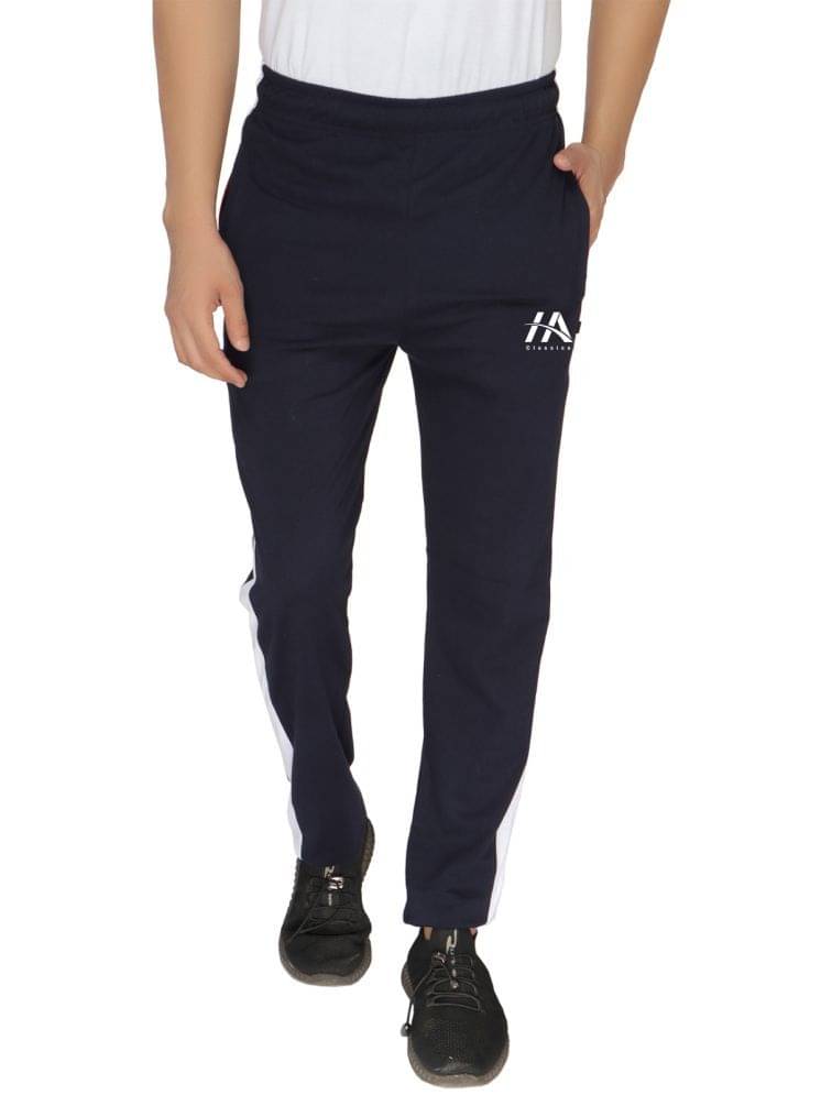 AZF Navy Blue Cotton Blend Men's Trackpants ( Pack of 1 ) AZF Navy Blue Cotton Blend Men's Trackpants ( Pack of 1 )