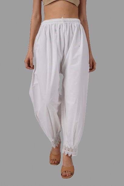     			Aadrika - Cotton White Women's Patiala ( Pack of 1 )