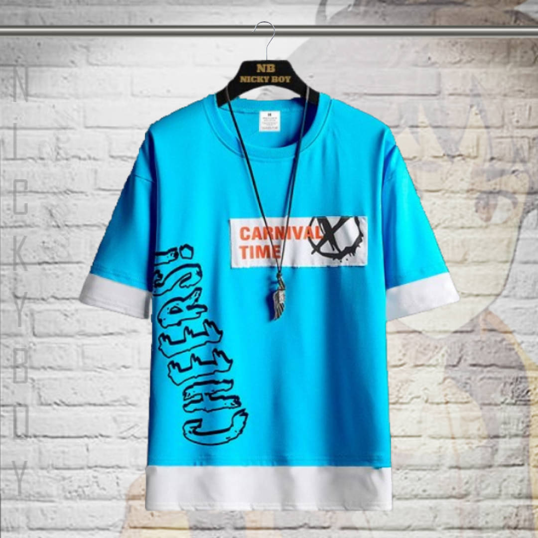     			Advika Creations Pack of 1 Cotton Blend Regular Fit Men's T-Shirt ( Aqua Blue )