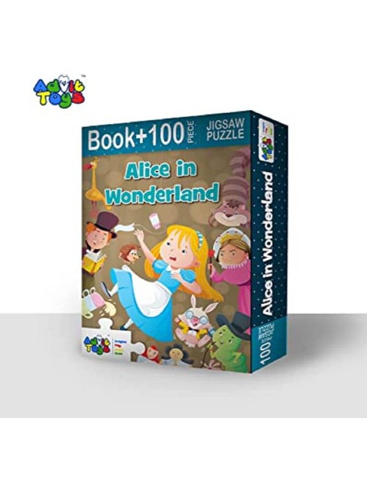     			Advit Toys Alice in Wonderland - Jigsaw Puzzle | Jigsaw Puzzles for Kids Age 5 Years and Above Multicolour | Educational Gift Ideas for Kids (100 Piece + Educational Fun Fact Book Inside)