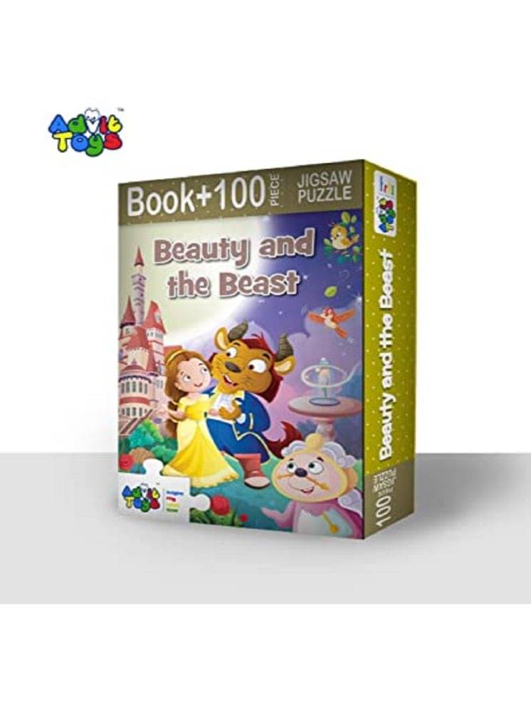     			Advit Toys Beauty and The Beast- Jigsaw Puzzle | Birthday Gift for Children, Return Gift | Jigsaw Puzzles for Kids Toddlers 2+ Years(100 Piece + Educational Fun Fact Book Inside)
