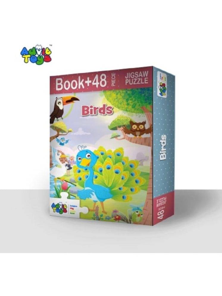     			Advit Toys - Birds Jigsaw Puzzle | Fun and Challenging Having Realistic Illustrations | Birthday Gifts Ideas for Kids (48 Piece + Educational Fun Fact Book Inside)