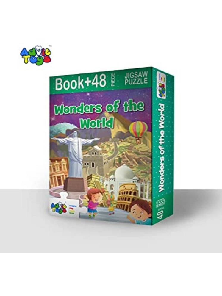     			Advit Toys - Wonders of The World Jigsaw Puzzle | Jigsaw Puzzle for 2 3 4 Years Old Boys and Girls | Birthday Gifts Ideas for Kids (48 Piece + Educational Fun Fact Book Inside)