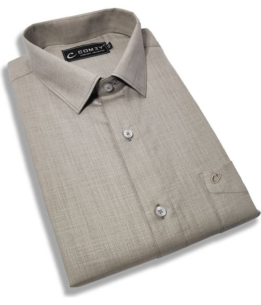 Comey Cotton Blend Regular Fit Full Sleeves Men's Formal Shirt - Brown ( Pack of 1 )