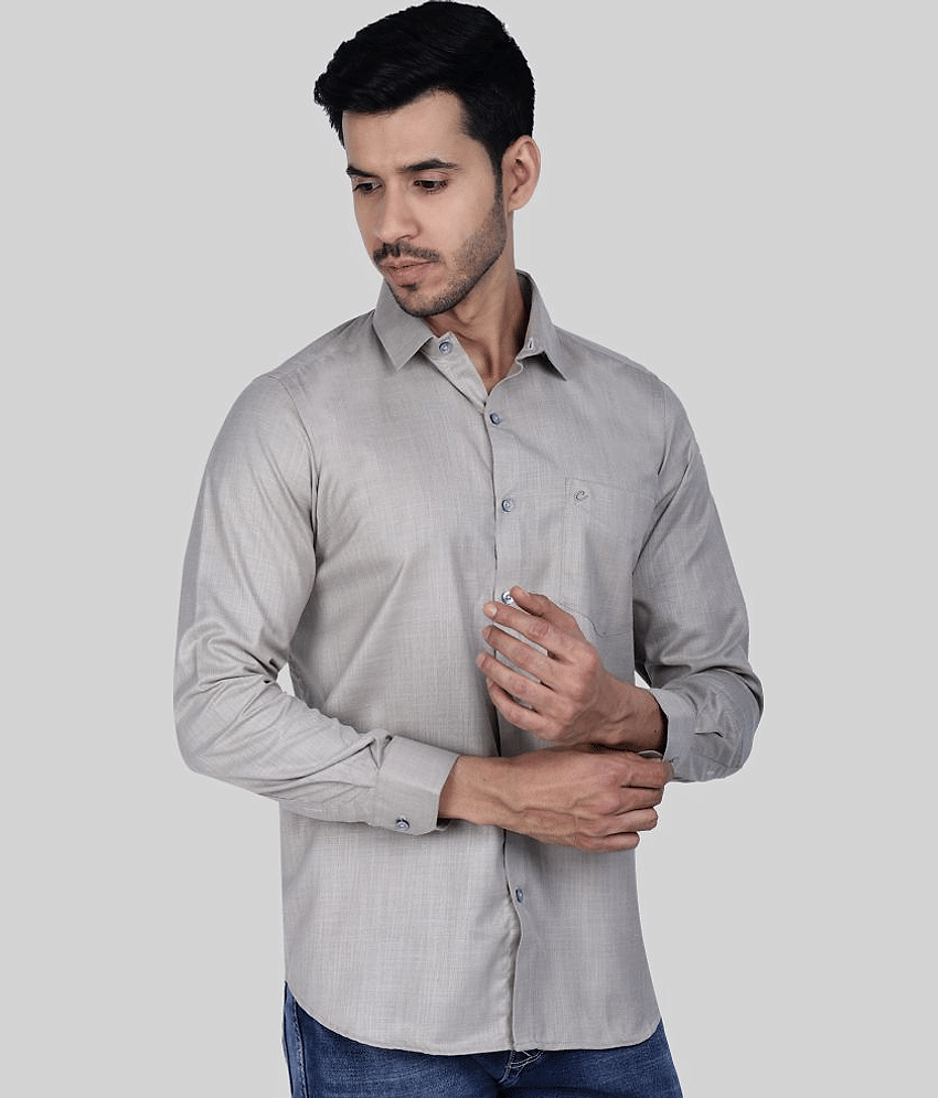 Comey Cotton Blend Regular Fit Full Sleeves Men's Formal Shirt - Brown ( Pack of 1 )