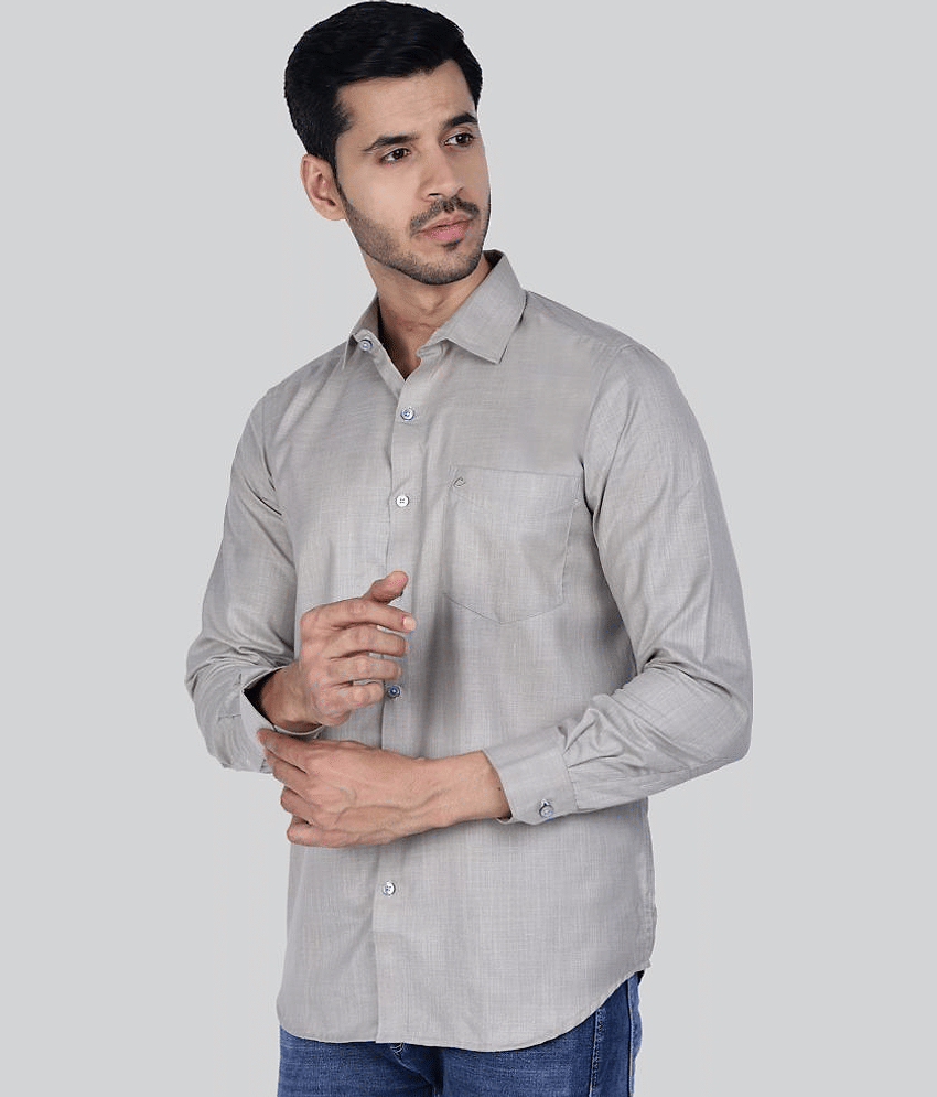 Comey Cotton Blend Regular Fit Full Sleeves Men's Formal Shirt - Brown ( Pack of 1 )