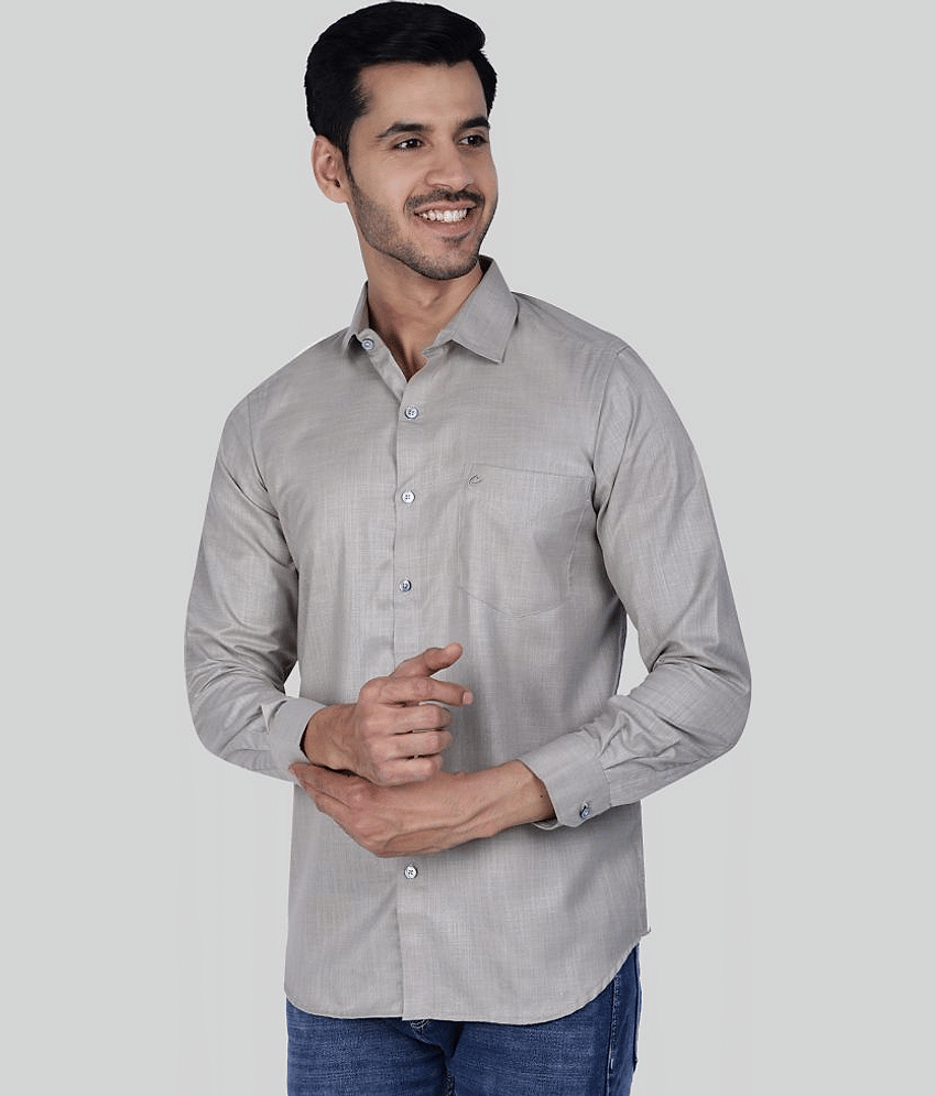 Comey Cotton Blend Regular Fit Full Sleeves Men's Formal Shirt - Brown ( Pack of 1 )