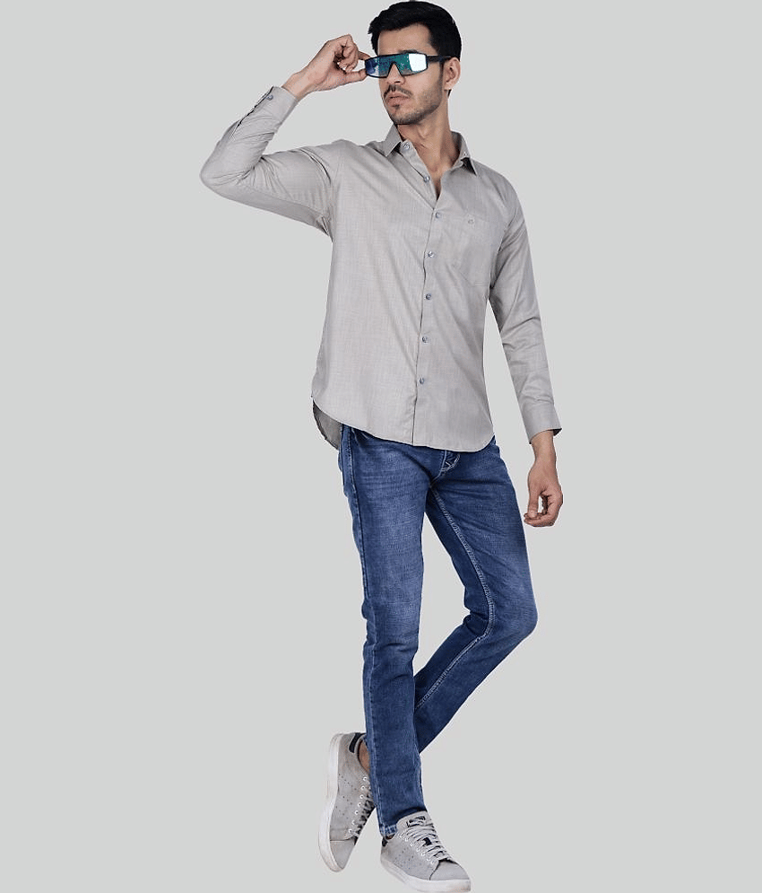 Comey Cotton Blend Regular Fit Full Sleeves Men's Formal Shirt - Brown ( Pack of 1 )