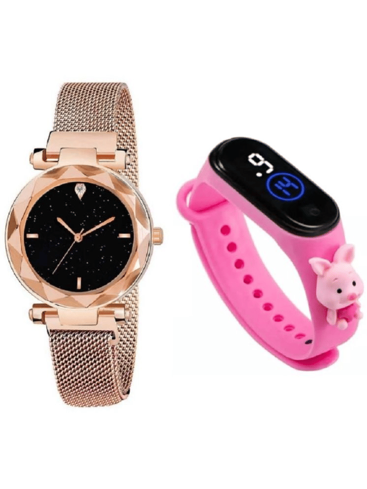     			Cosmic Black Dial Digital Girls Watch ( Pack Of 2 )