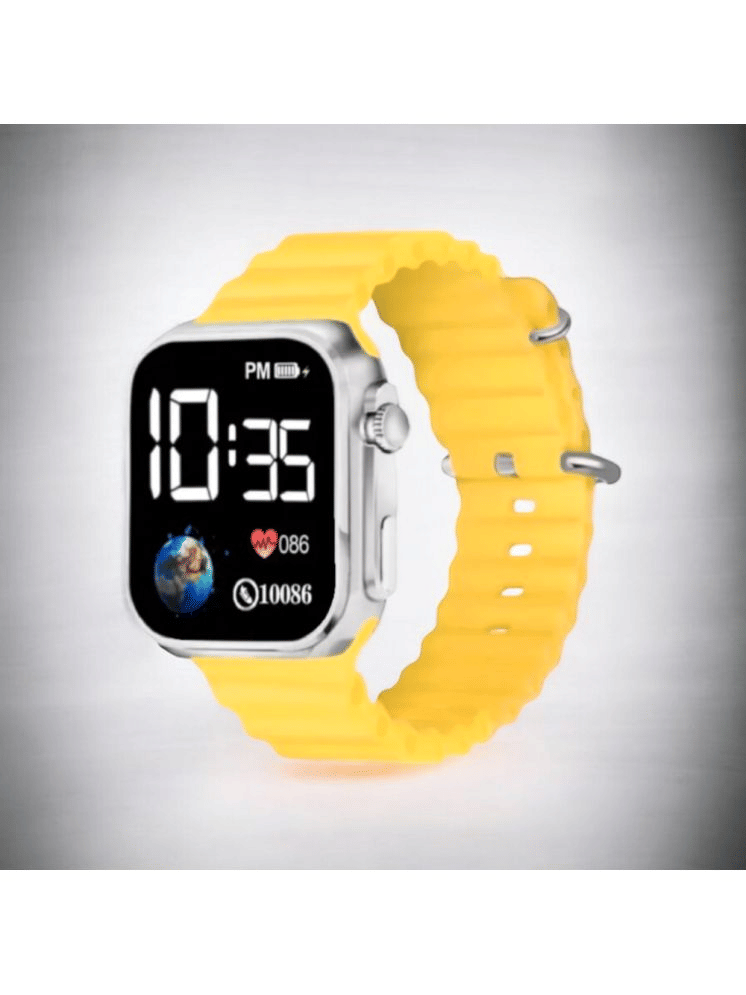 DECLASSE Yellow Silicon Digital Men's Watch