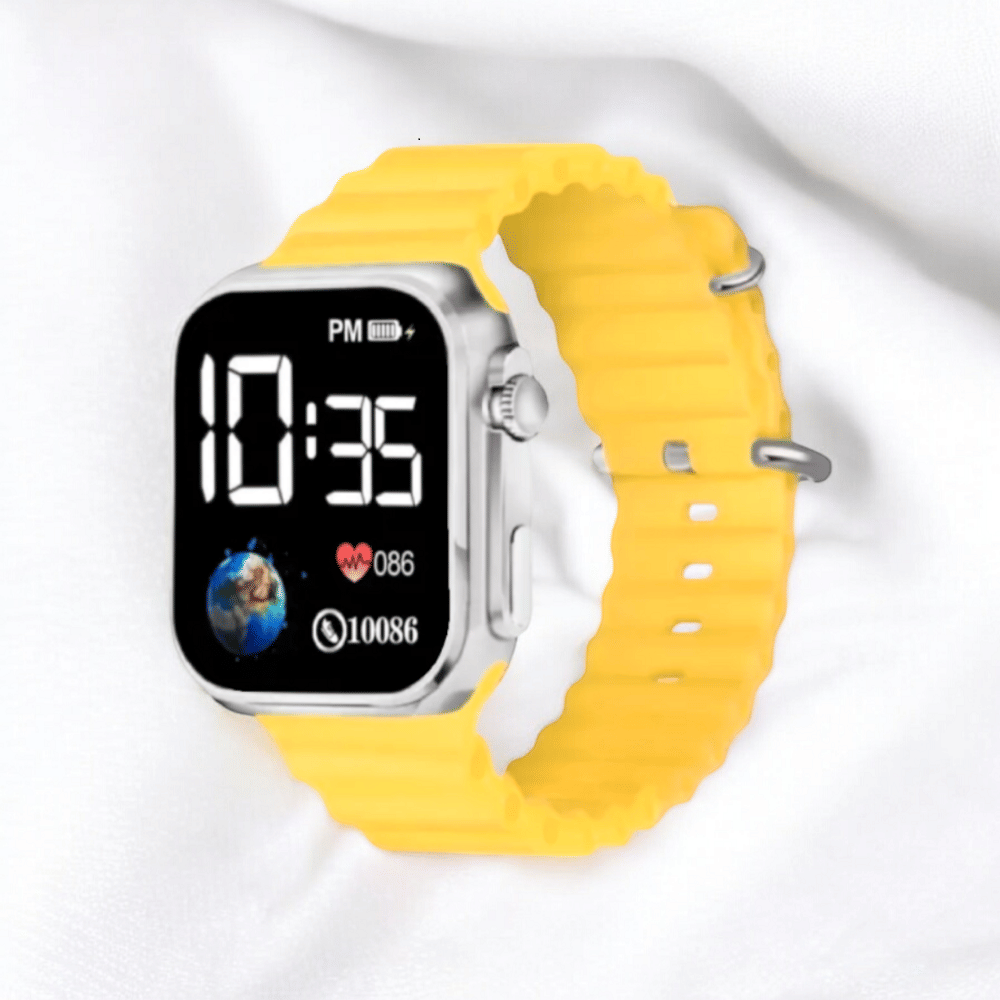 DECLASSE Yellow Silicon Digital Womens Watch